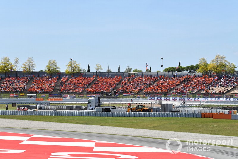 Dutch fans of Max Verstappen, Red Bull Racing, fill grandstands