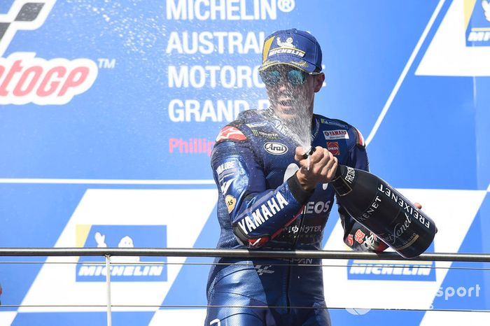 Podio: ganador de la carrera Maverick Viñales, Yamaha Factory Racing