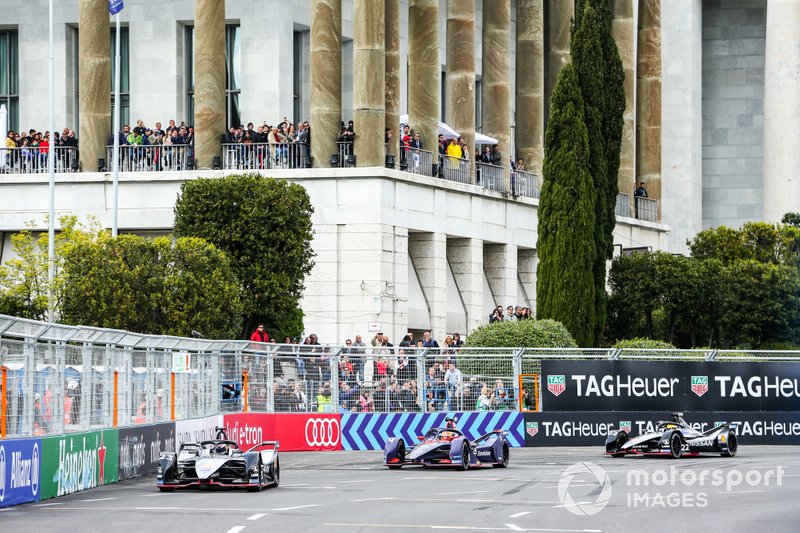 Sébastien Buemi, Nissan e.dams, Nissan IMO1, Robin Frijns, Envision Virgin Racing, Audi e-tron FE05, Oliver Rowland, Nissan e.Dams, Nissan IMO1