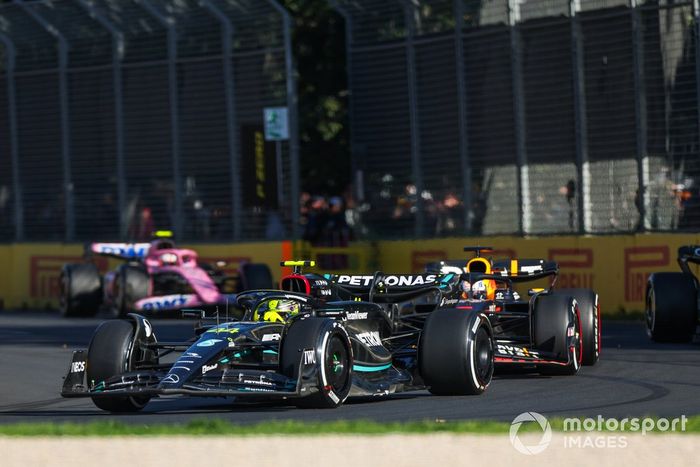 Lewis Hamilton, Mercedes F1 W14, Max Verstappen, Red Bull Racing RB19, Fernando Alonso, Aston Martin AMR23