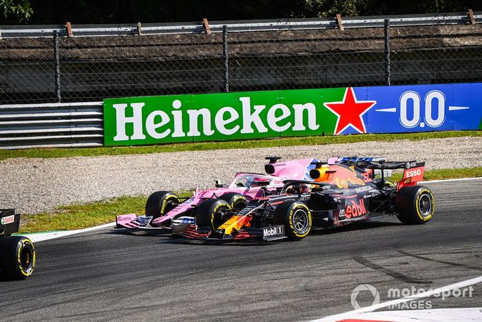 Sergio Pérez, Racing Point RP20, Max Verstappen, Red Bull Racing RB16