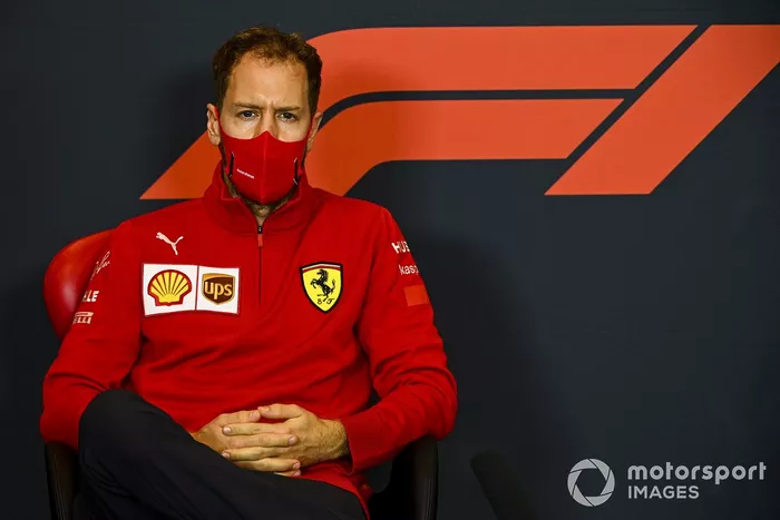Sebastian Vettel, Ferrari en la conferencia de prensa