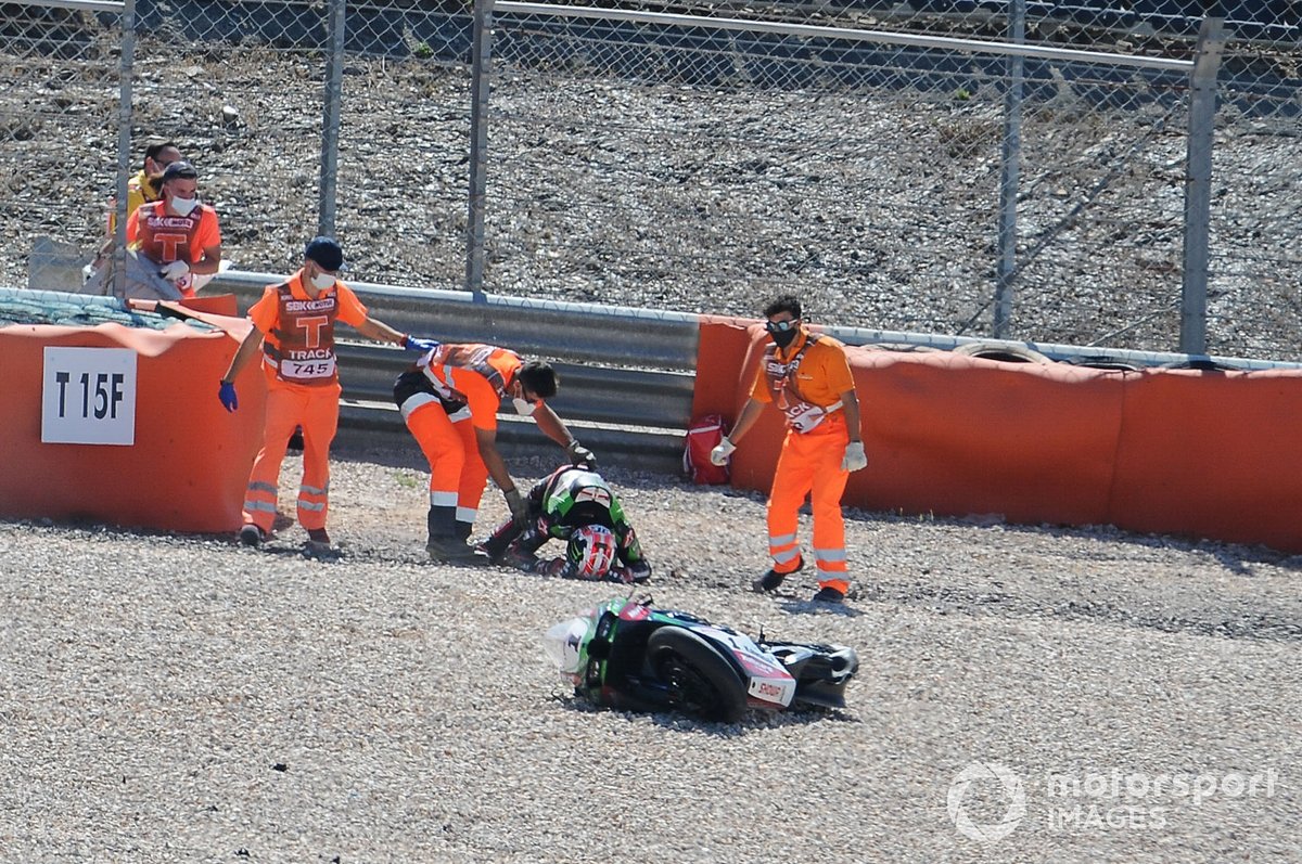 Secuencia de la caída de Jonathan Rea, Kawasaki Racing Team WorldSBK