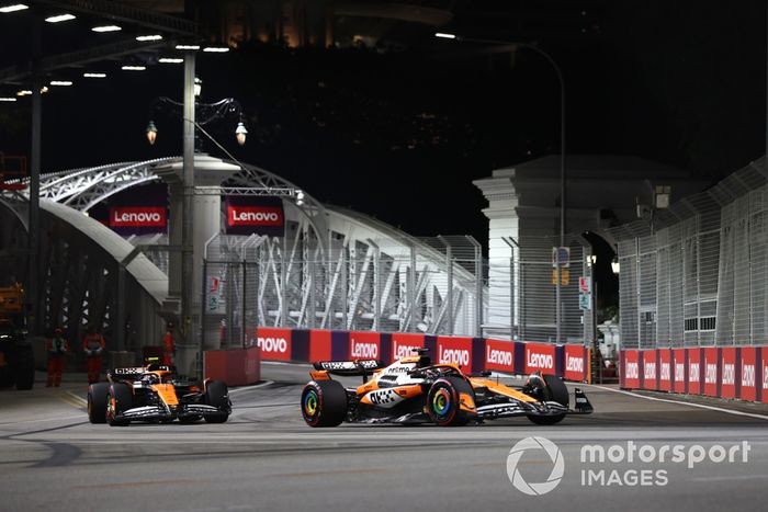 Oscar Piastri, McLaren MCL38, Lando Norris