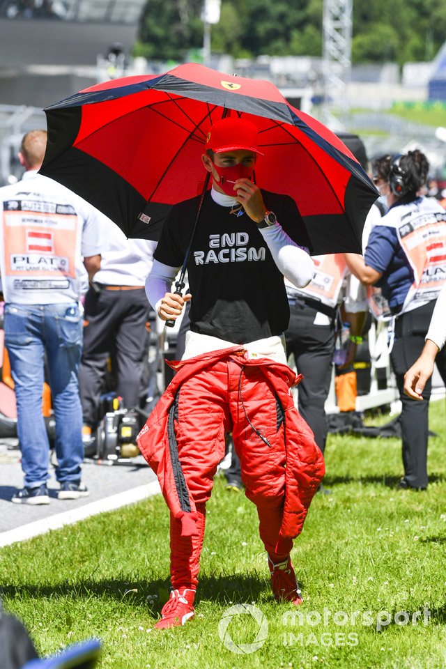 Charles Leclerc, Ferrari, on the grid