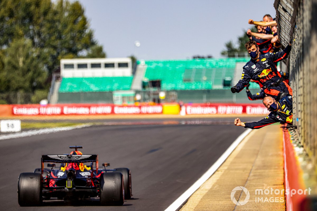 Max Verstappen, Red Bull Racing RB16, takes victory