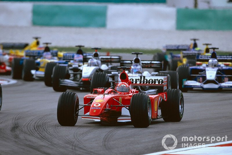 Michael Schumacher, Ferrari F2001, sans son aileron avant