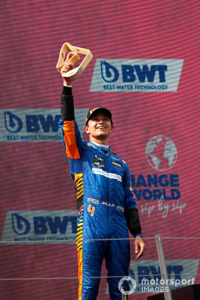 Podio: tercer lugar Lando Norris, McLaren