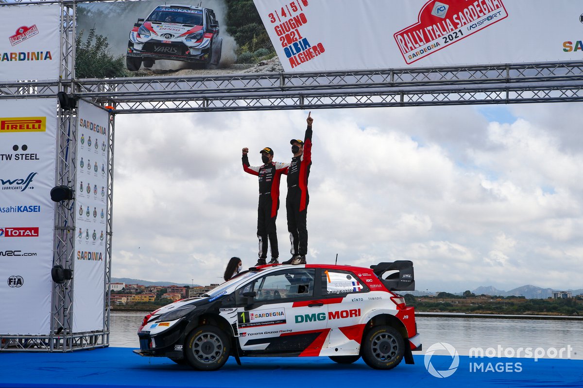 Winners Sébastien Ogier, Julien Ingrassia, Toyota Gazoo Racing WRT Toyota Yaris WRC