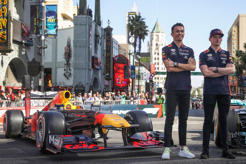 Max Verstappen and Alexander Albon, Red Bull Racing