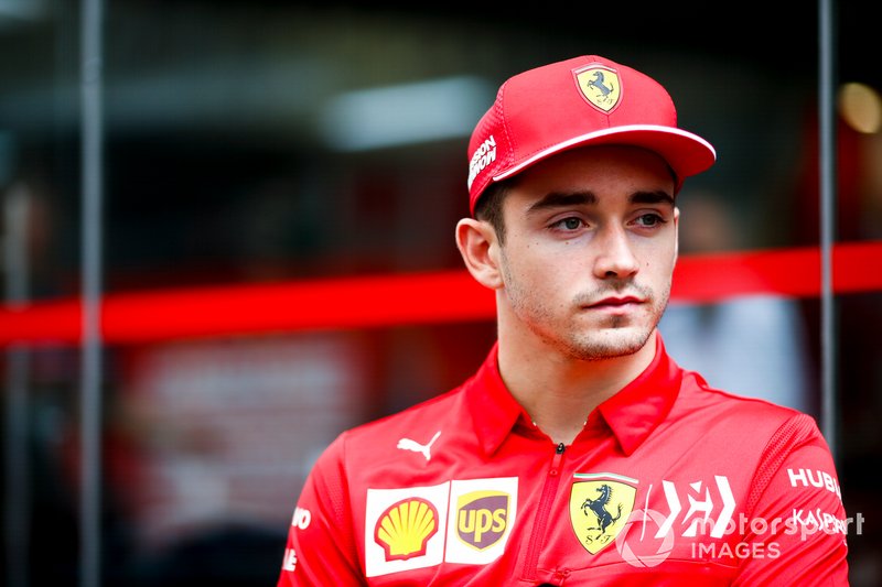 Charles Leclerc, Ferrari speaks to the media