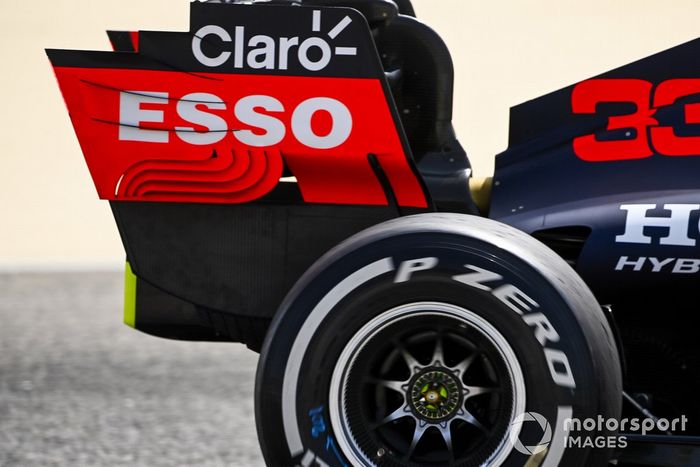 Detalle del alerón trasero del Red Bull Racing RB16B