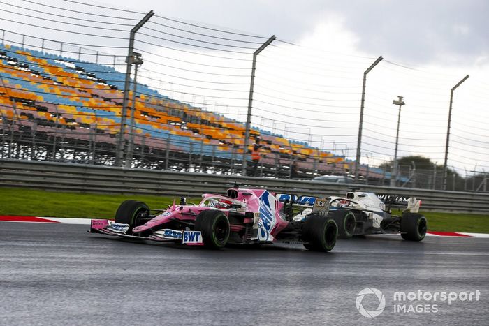 Sergio Perez, Racing Point RP20, George Russell, Williams FW43
