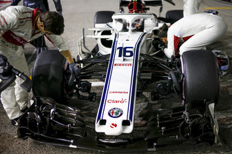 Charles Leclerc, Sauber C37 on the grid