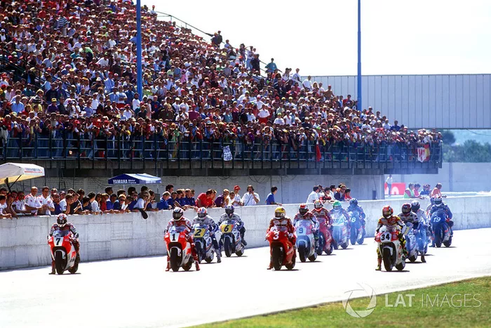 Luca Cadalora, Wayne Rainey, John Kocinski y Kevin Schwantz