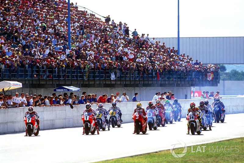 Luca Cadalora, Wayne Rainey, John Kocinski y Kevin Schwantz