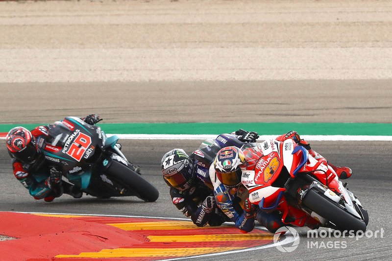 Jack Miller devant Maverick Vinales et Fabio Quartararo