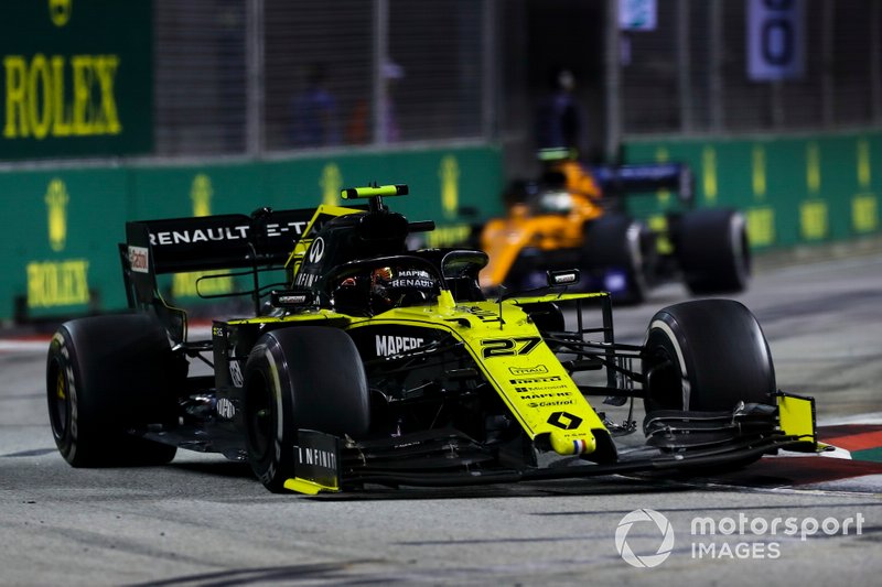 Nico Hulkenberg, Renault F1 Team R.S. 19, Lando Norris, McLaren MCL34