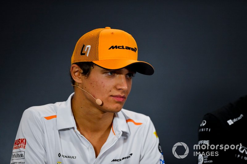 Lando Norris, McLaren in the Press Conference
