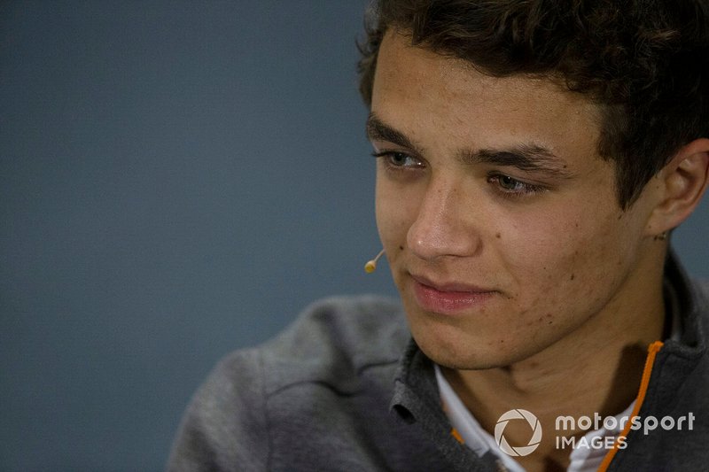 Lando Norris, McLaren In the Press Conference