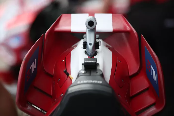 Details van de Ducati-motorfiets