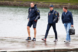 Max Verstappen, Red Bull Racing arrives at the circuit with father, Jos Verstappen