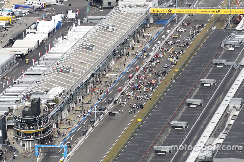 View to the starting grid