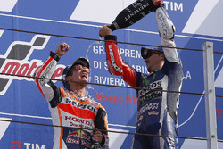 Race winner Dani Pedrosa, Repsol Honda Team, third place Jorge Lorenzo, Yamaha Factory Racing