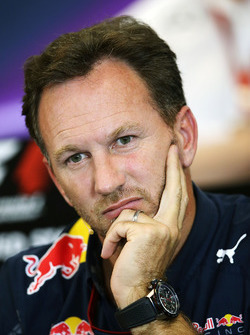 Christian Horner, team principal Red Bull Racing lors de la conférence de presse de la FIA