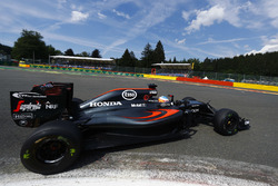 Fernando Alonso, McLaren on track.