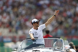 Jenson Button, McLaren on the drivers parade