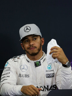 Lewis Hamilton, Mercedes AMG F1 in the post qualifying FIA Press Conference