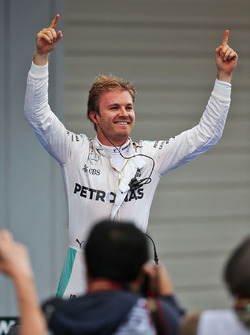 Race winner Nico Rosberg, Mercedes AMG F1 celebrates in parc ferme