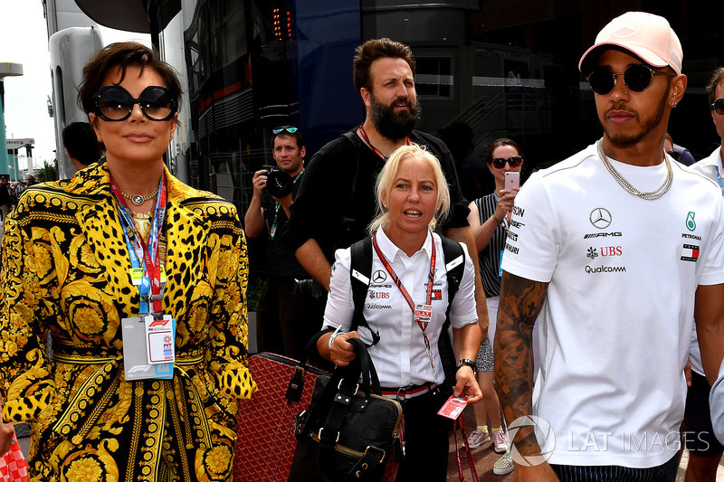 Kris Jenner és Lewis Hamilton, Mercedes-AMG F1