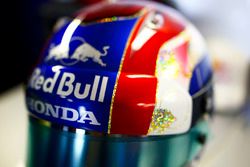 Vue détaillée du casque de Pierre Gasly, Toro Rosso