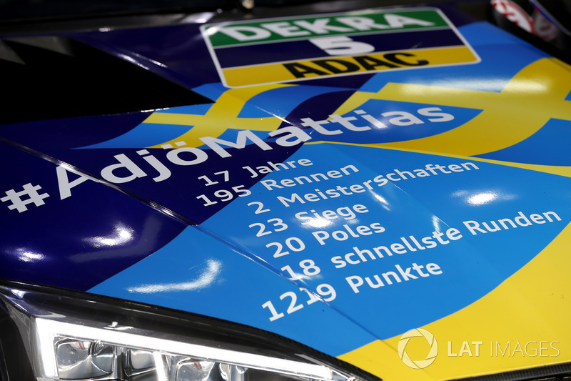 Hood of Mattias Ekström, Audi Sport Team Abt Sportsline, Audi RS5 DTM
