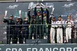 LMGTE Am podium: #90 TF Sport Aston Martin Vantage: Salih Yoluc, Euan Alers-Hankey, Charles Eastwood, #98 Aston Martin Racing Aston Martin Vantage: Paul Dalla Lana, Pedro Lamy, Mathias Lauda, #61 Clearwater Racing Ferrari 488 GTE: Weng Sun Mok, Keita Sawa, Matthew Griffin