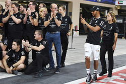 Lewis Hamilton, Mercedes AMG F1 at the team celebrations