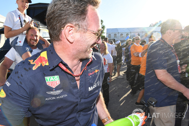 Christian Horner, Red Bull Racing Team Principal at the raft race