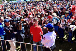 Sebastian Vettel, Ferrari signs autographs for the fans