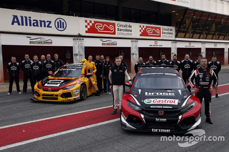 Tiago Monteiro, Boutsen Ginion Racing Honda Civic Type R TCR, Tom Coronel, Boutsen Ginion Racing Hon