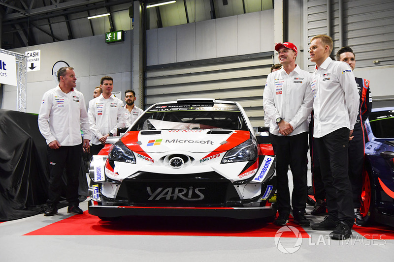 The Toyota WRC team, including Jari-Matti Lavala, Ott Tanak and Esapekka Lappi