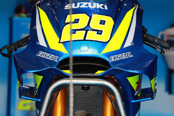 El frontal de la moto de Andrea Iannone, Team Suzuki MotoGP