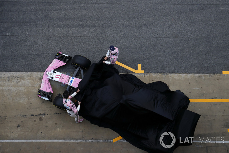 Sergio Perez, Sahara Force India and Esteban Ocon, Sahara Force India F1 unveil the new Sahara Force