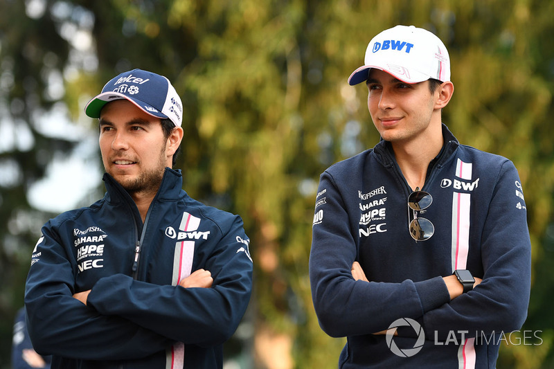 Sergio Perez, Force India and Esteban Ocon, Force India F1
