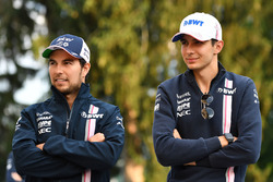 Sergio Perez, Force India et Esteban Ocon, Force India
