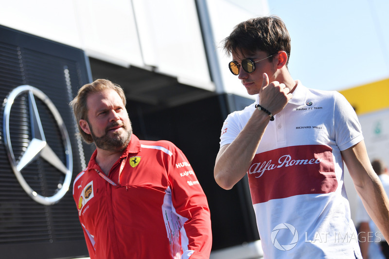 Gino Rosato, Ferrari  y Charles Leclerc, Sauber