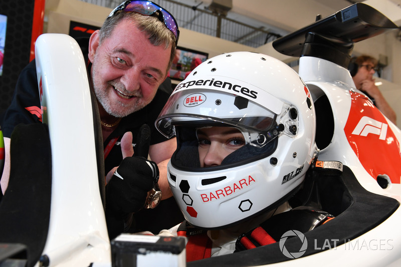 F1 Experiences 2-Seater passenger Barbara Palvin with Paul Stoddart