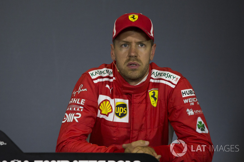 Sebastian Vettel, Ferrari in the Press Conference