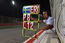 Pit board for Marcus Ericsson, Sauber C37